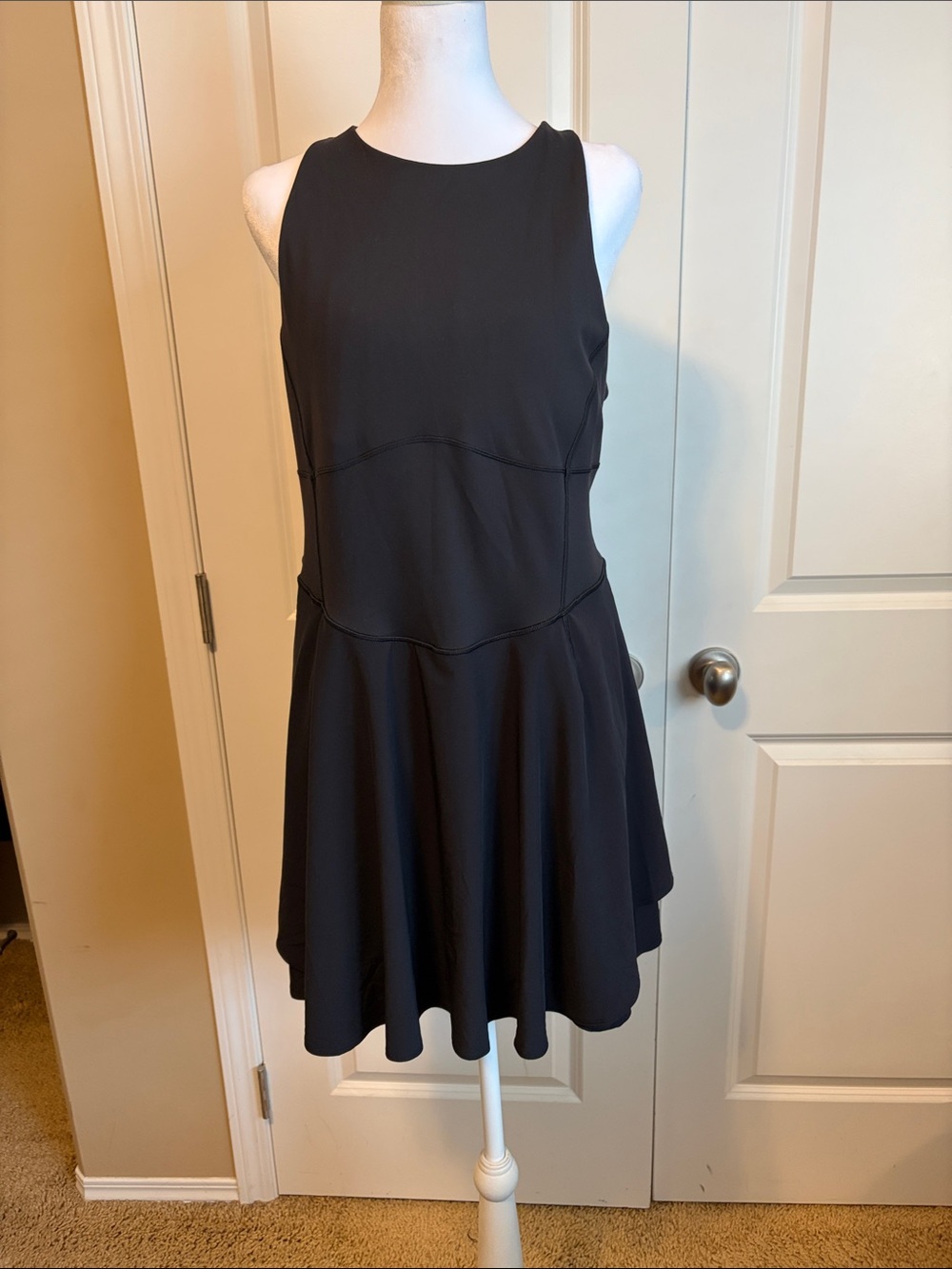 lululemon athletica Black Sleeveless Fit-and-Flare Mini Dress
